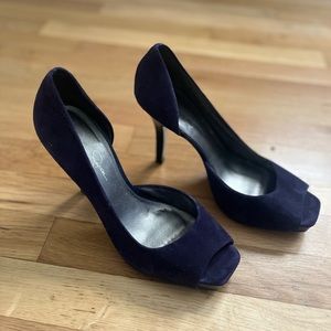 Jessica Simpson Suede Purple Heels